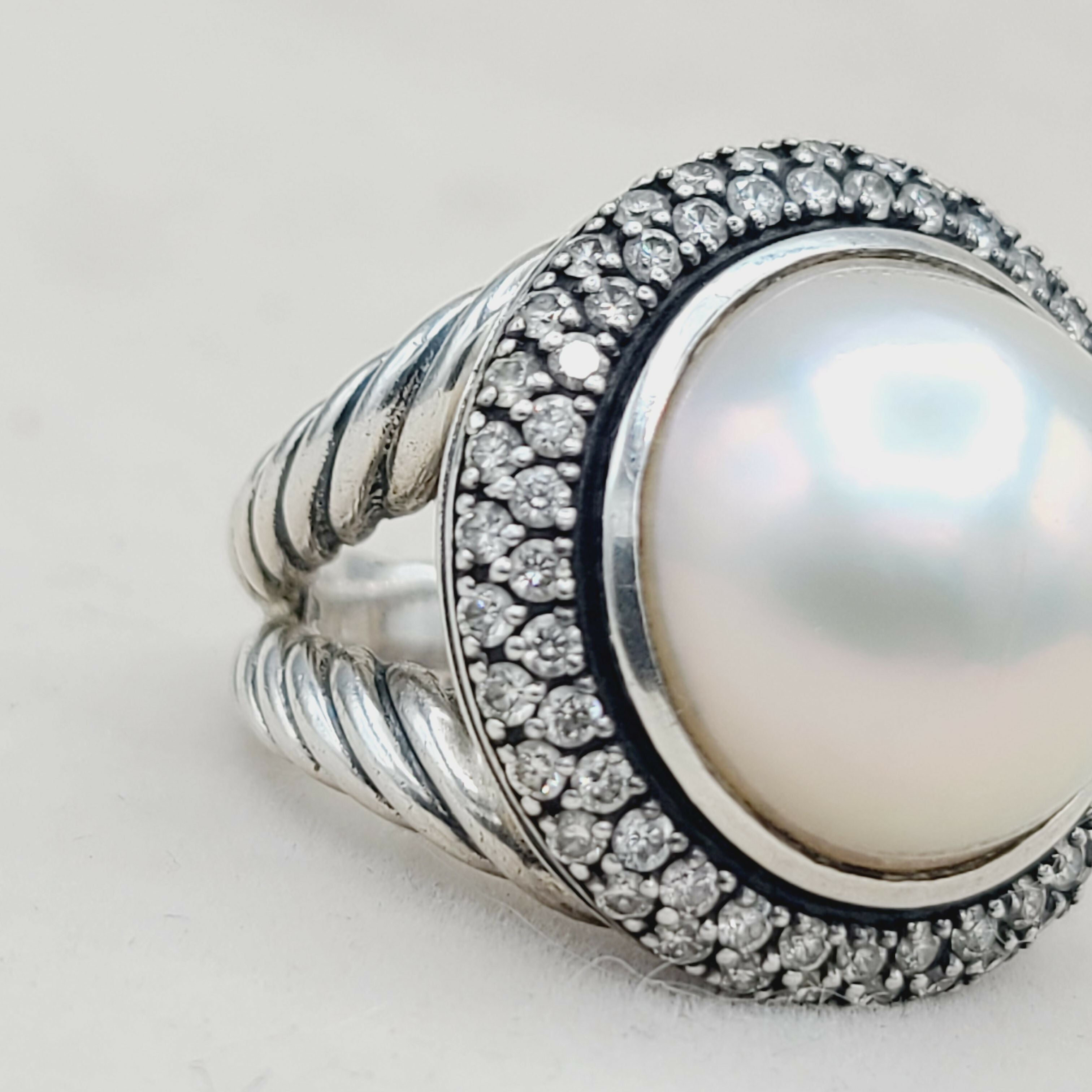 David Yurman Cerise Moonlight Ice Ring 鈥?Pearl & Diamonds、mySite、hinf8tx79