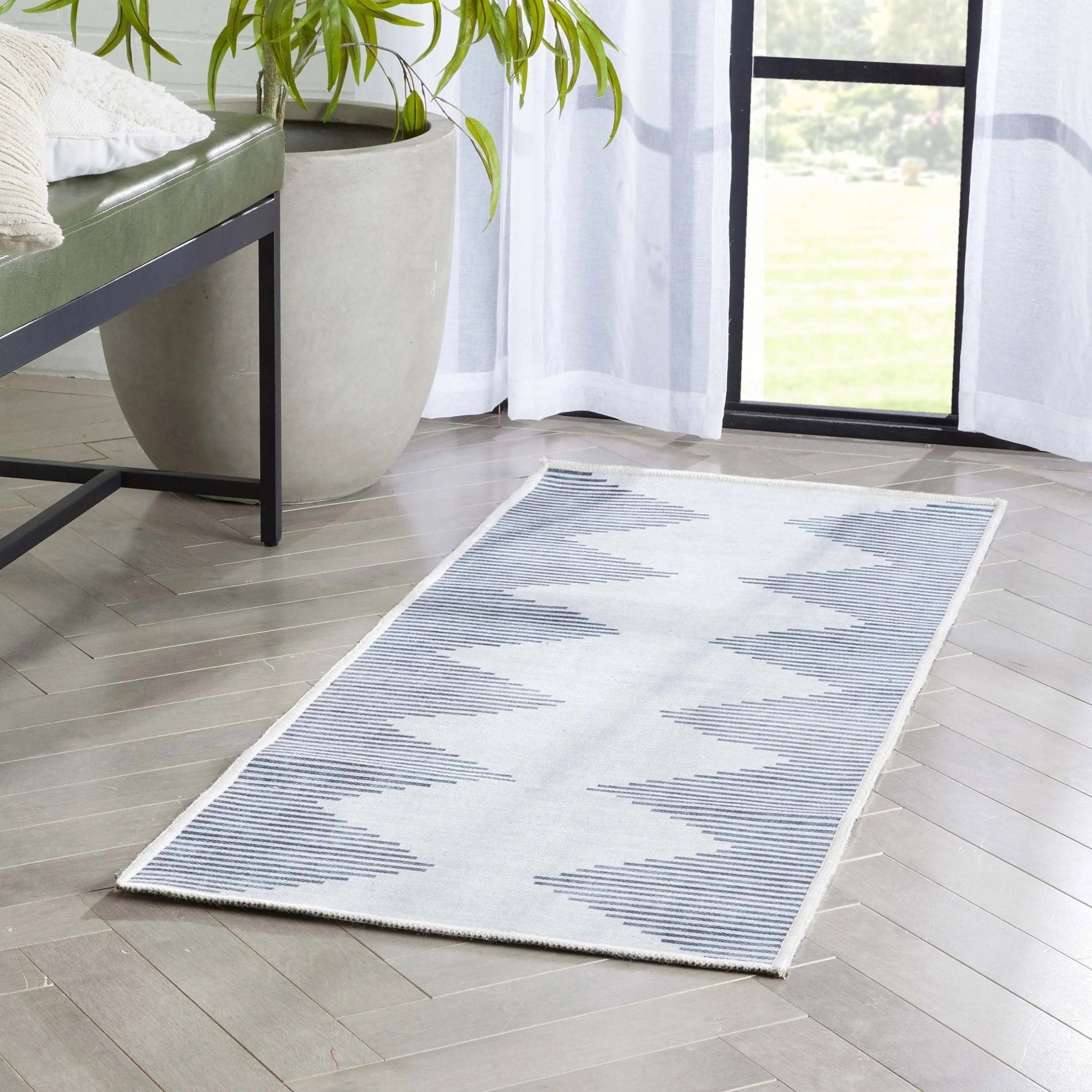 Bree Moroccan Diamond Stripes Ivory Grey Area Flat-Weave Rug、mySite、gigharbornorthrealestate