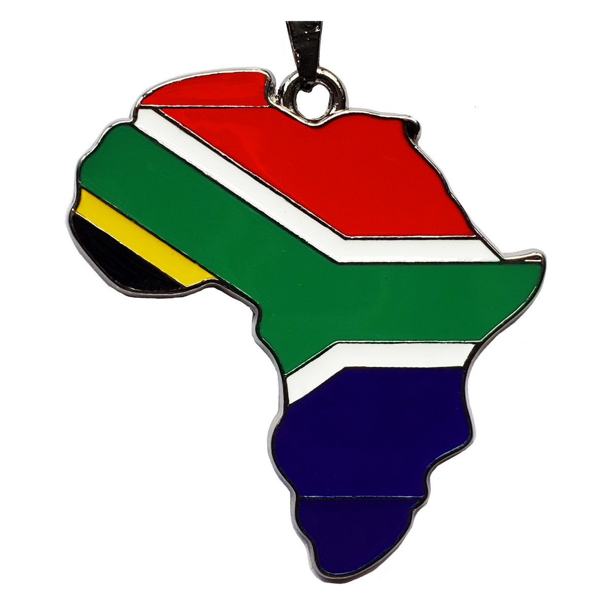 South Africa Flag Pendant Necklace African Map Chain、mySite、solidvoid