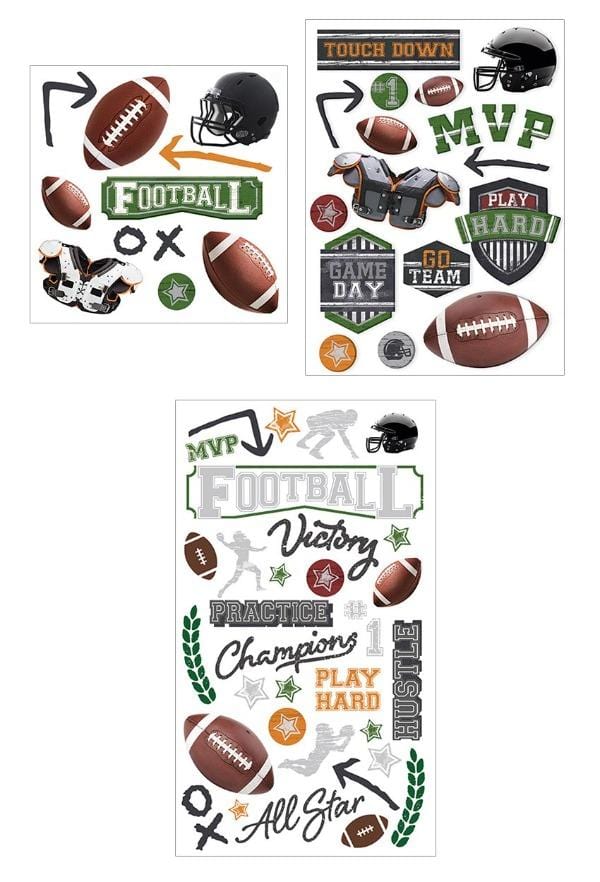  Scrapbook Stickers - Football Mixed Pack、mySite、ghnorth
