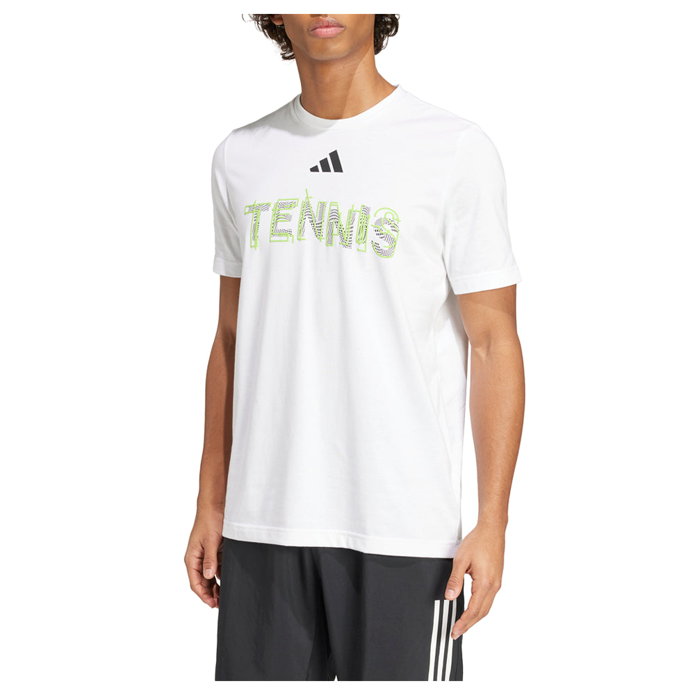 Tennis Hi-Visibility Interview Graphic Crew Neck Short Sleeve T-Shirt、mySite、gtrtttuynbv