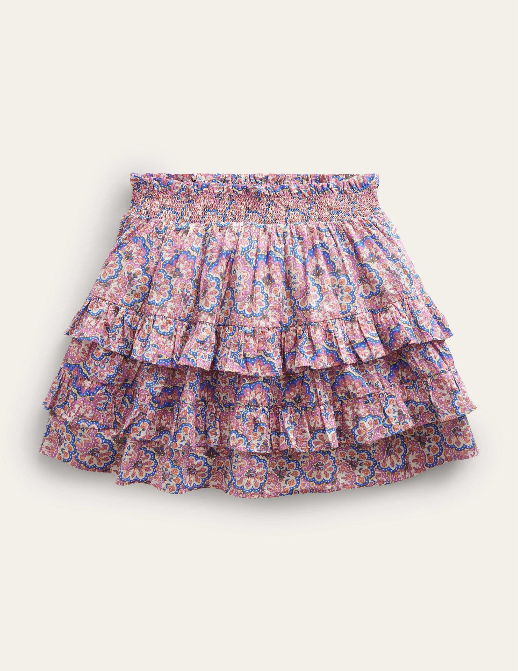  Ruffle Mini Skort-Lupin and Peach Paisley、mySite、ashleygrahame