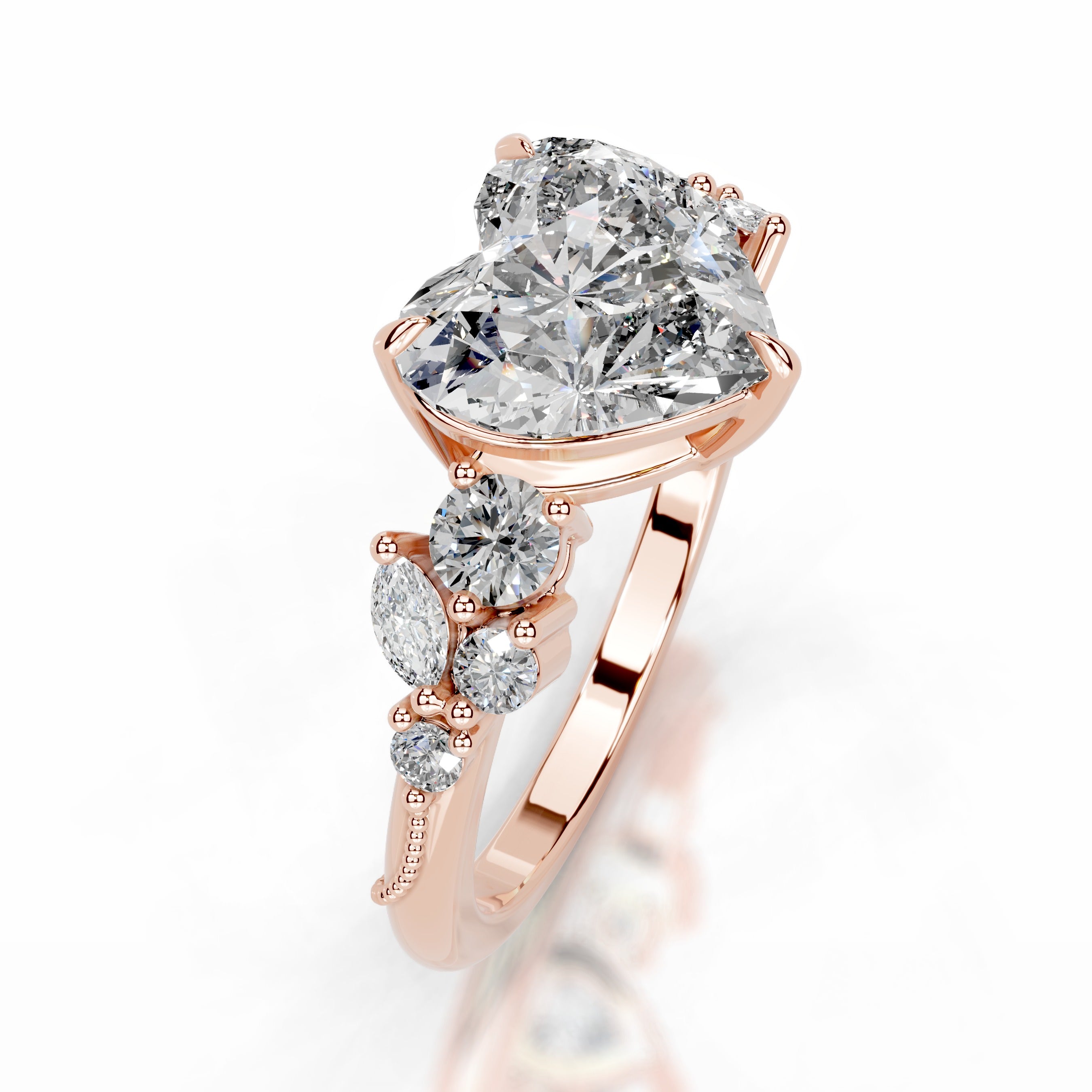 Belita Lab Grown Diamond Ring - 14K Rose Gold、mySite、hinf8tx79