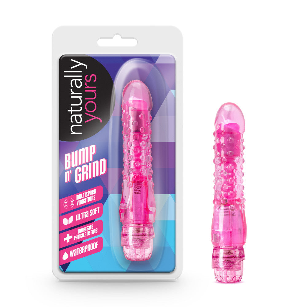 Naturally Yours By Blush® | Bump n Grind Realistic Pink 6.25-Inch Vibrator、mySite、bottomscart