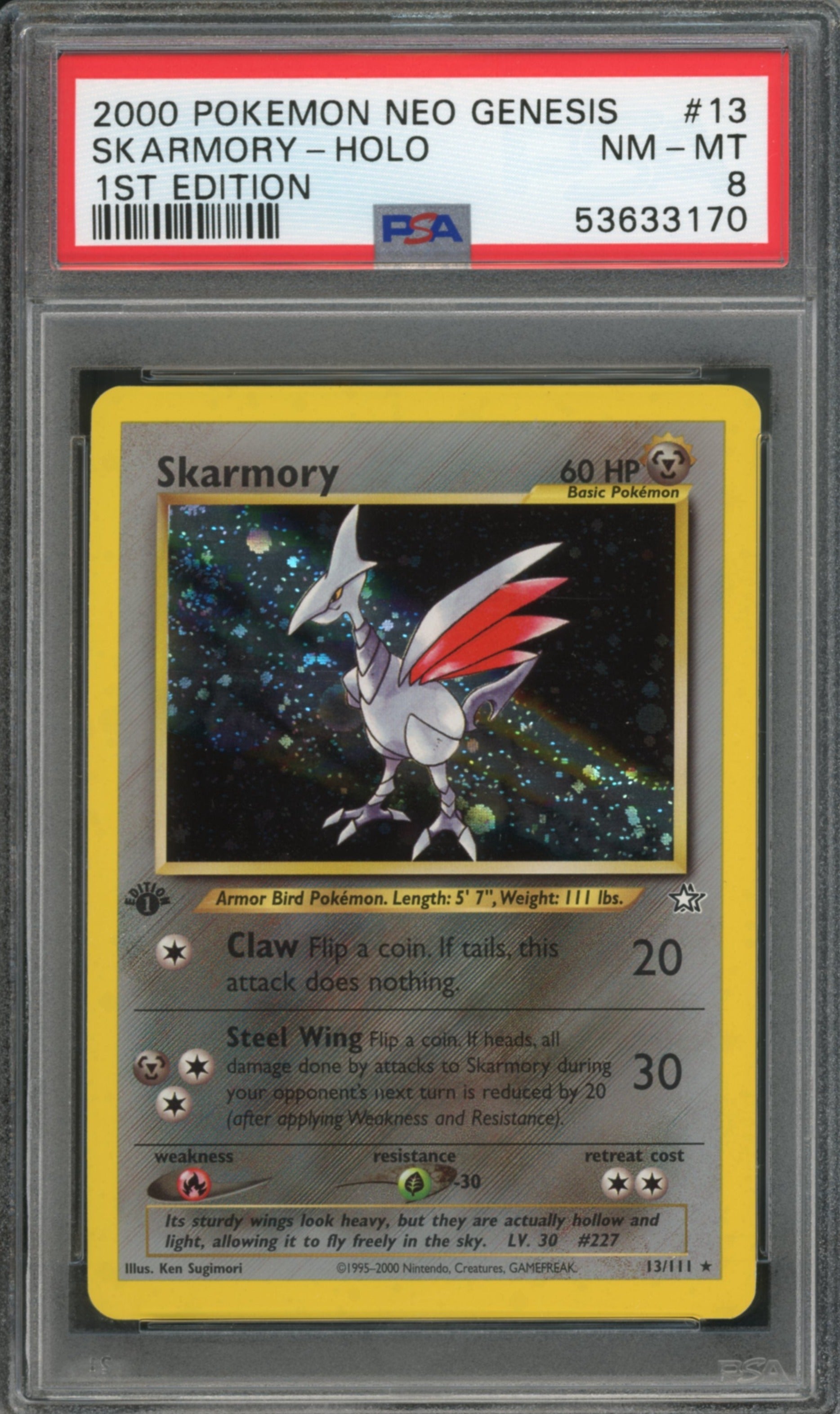Skarmory #13 1st Edition PSA 8 Neo Genesis、mySite、waistdrama