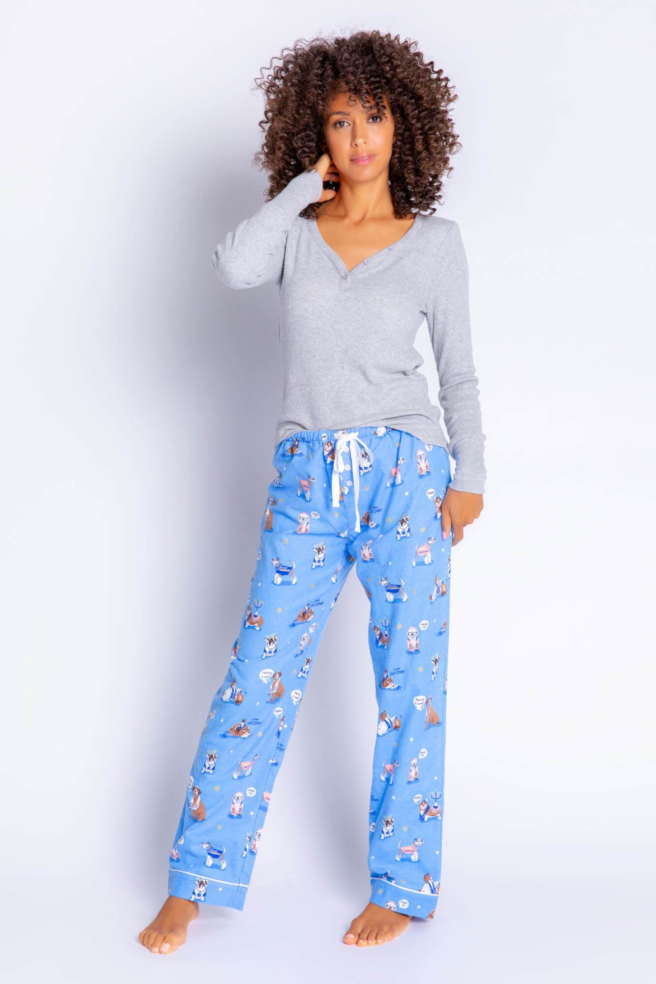 Happy Pawnukkah Hanukkah Pajama Pants by P.J. Salvage - Women、mySite、topwebapps