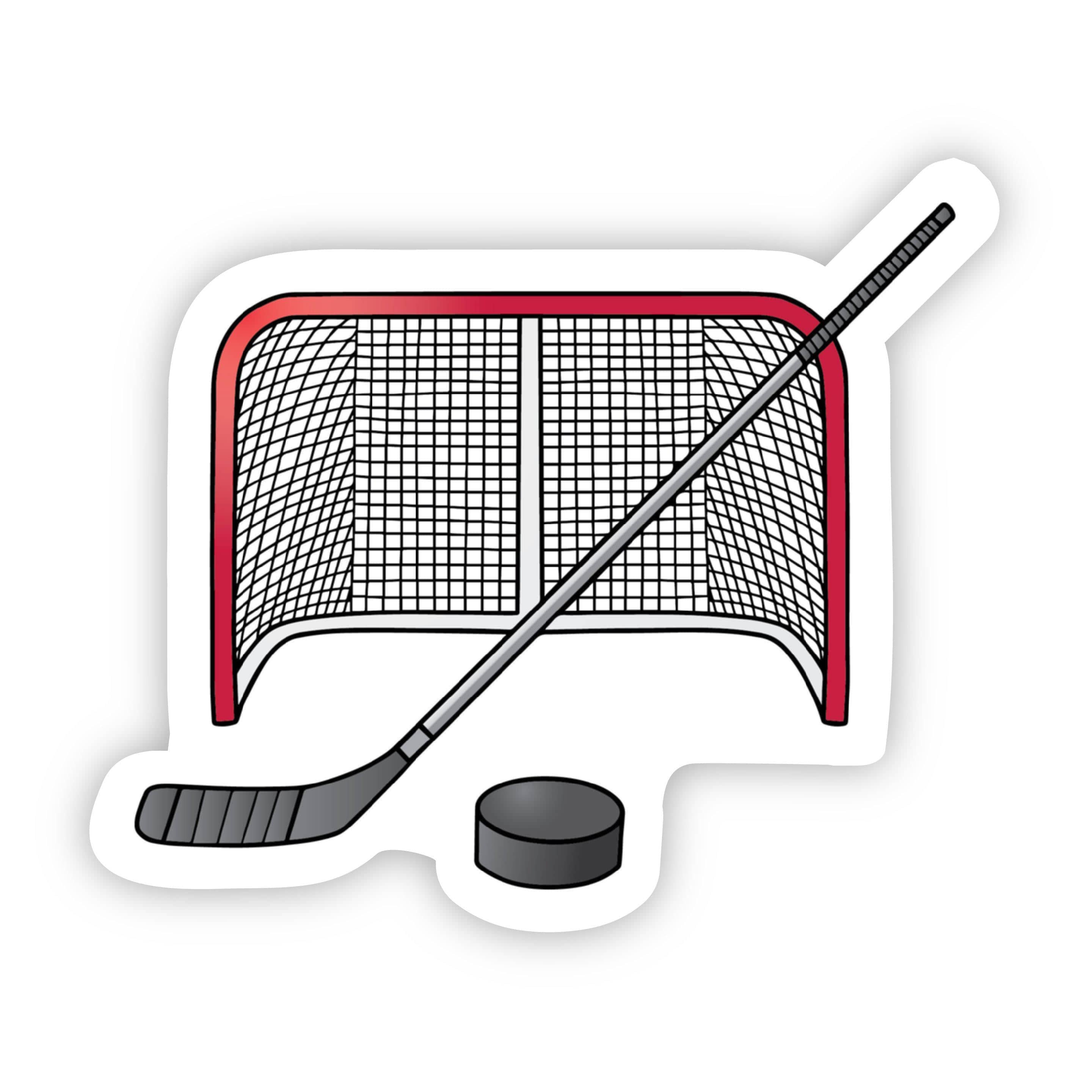  Hockey Stick, Net, and Puck Sticker、mySite、elrpsem3k