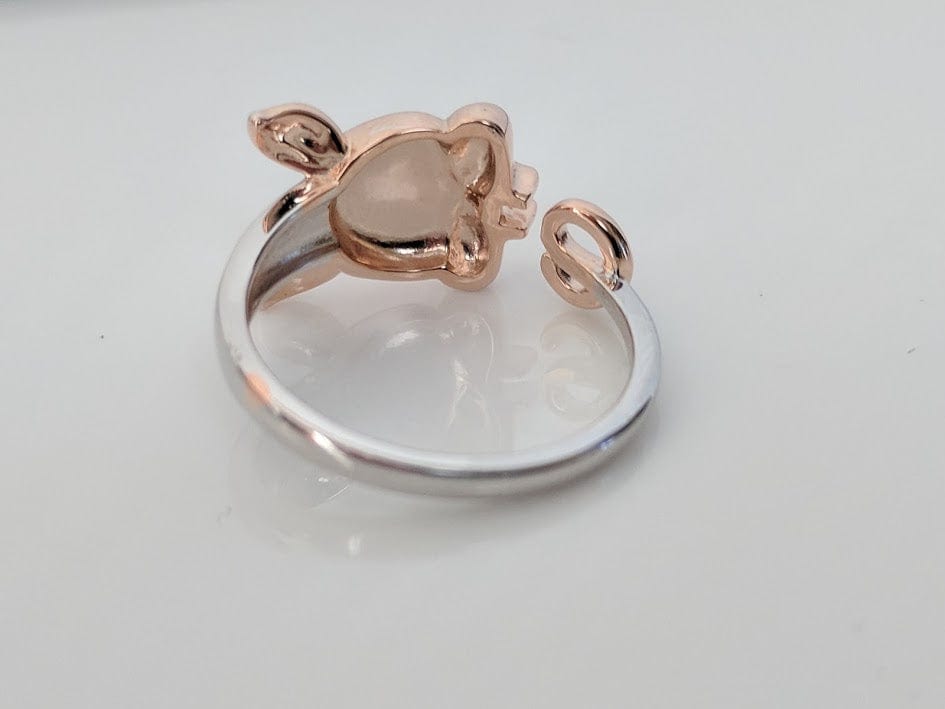 Rose Gold Plated Sterling Silver Piggy Ring and Post Earrings、mySite、g9winljtr