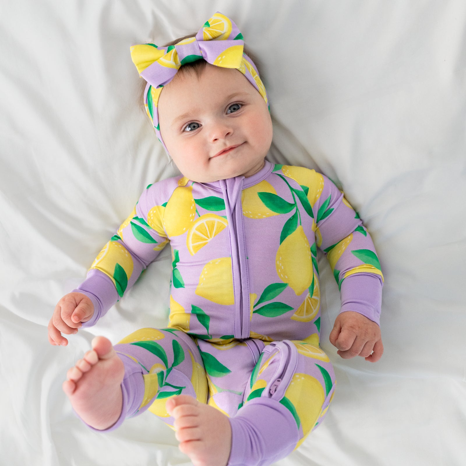 Lavender Sunny Citrus Luxe Bow Headband、mySite、g9winljtr