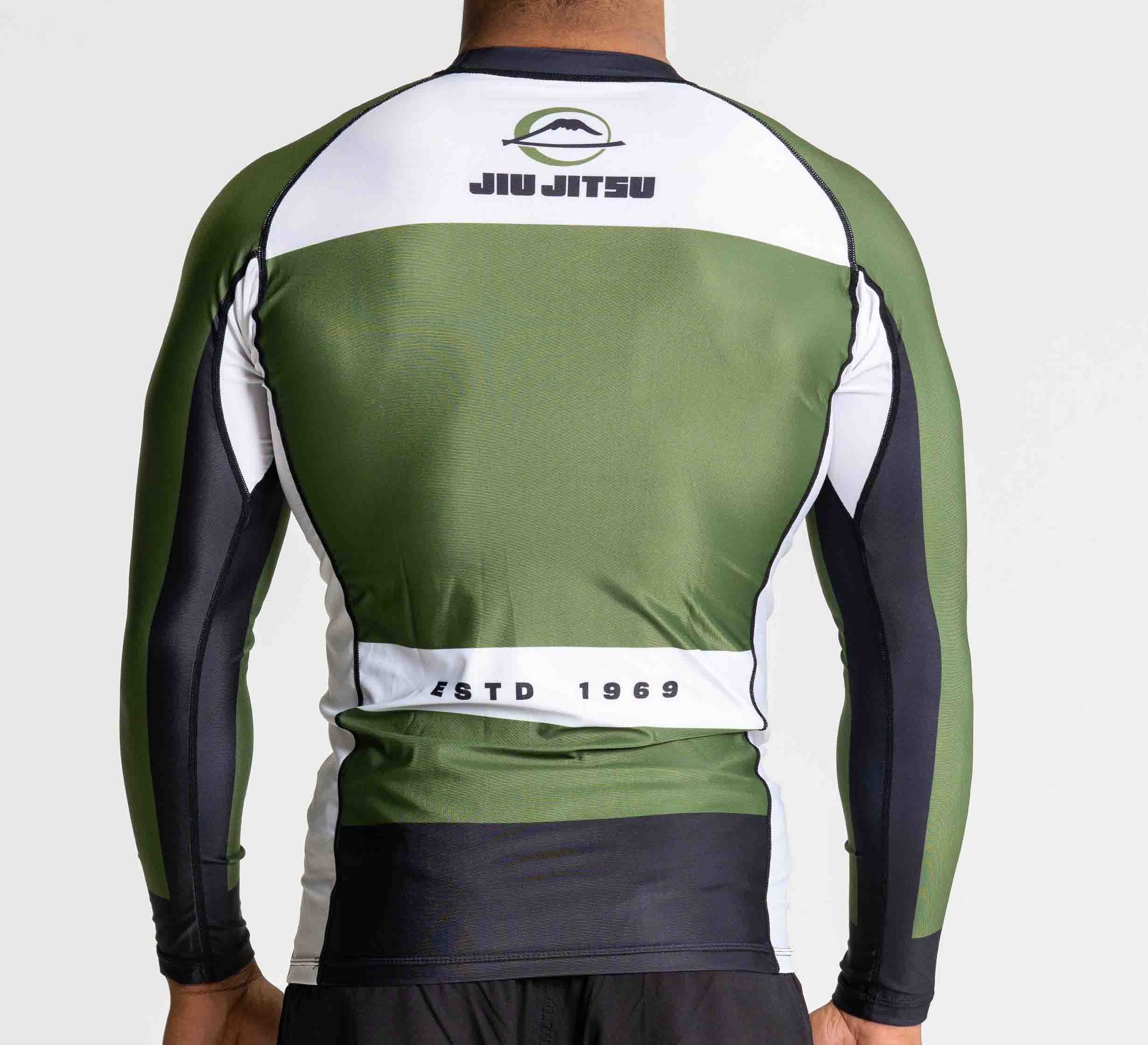 Jiu Jitsu Script Flex Lite Long Sleeve Rashguard Green、mySite、gigharbornorthrealestate
