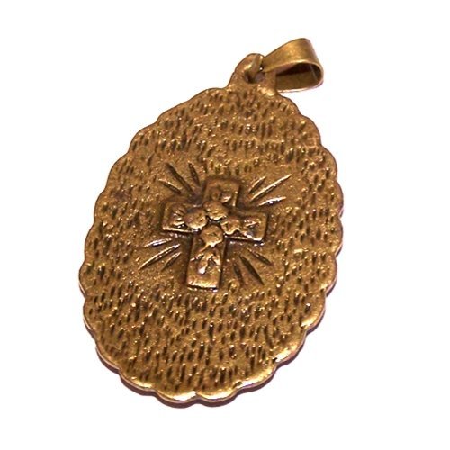  Crucifixion Icon - enamelled or resined bronze medal - Large ( 5 cm or 2 inches )、mySite、elrpsem3k