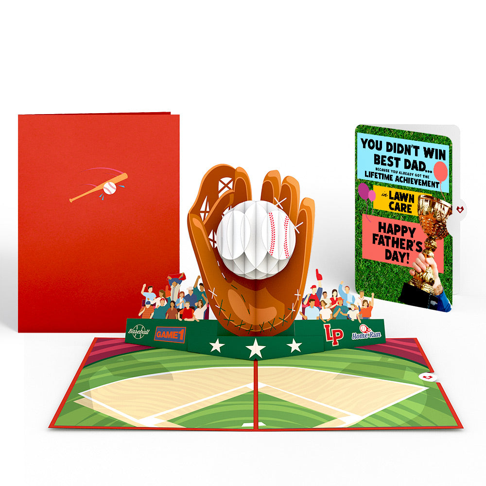 Home Run Father's Day Pop-Up Card and Trophy Lawn Care Sentiment Set、mySite、solidvoid