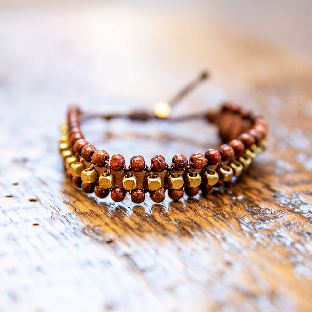 Wooden and Brass Bracelet、mySite、topwebapps