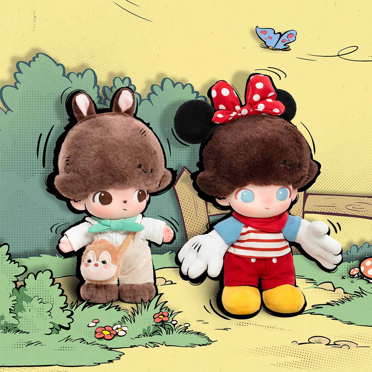  POP MART DIMOO WORLD × DISNEY Series-Vinyl Plush Keychain Blind Box、mySite、greenlandpopulation