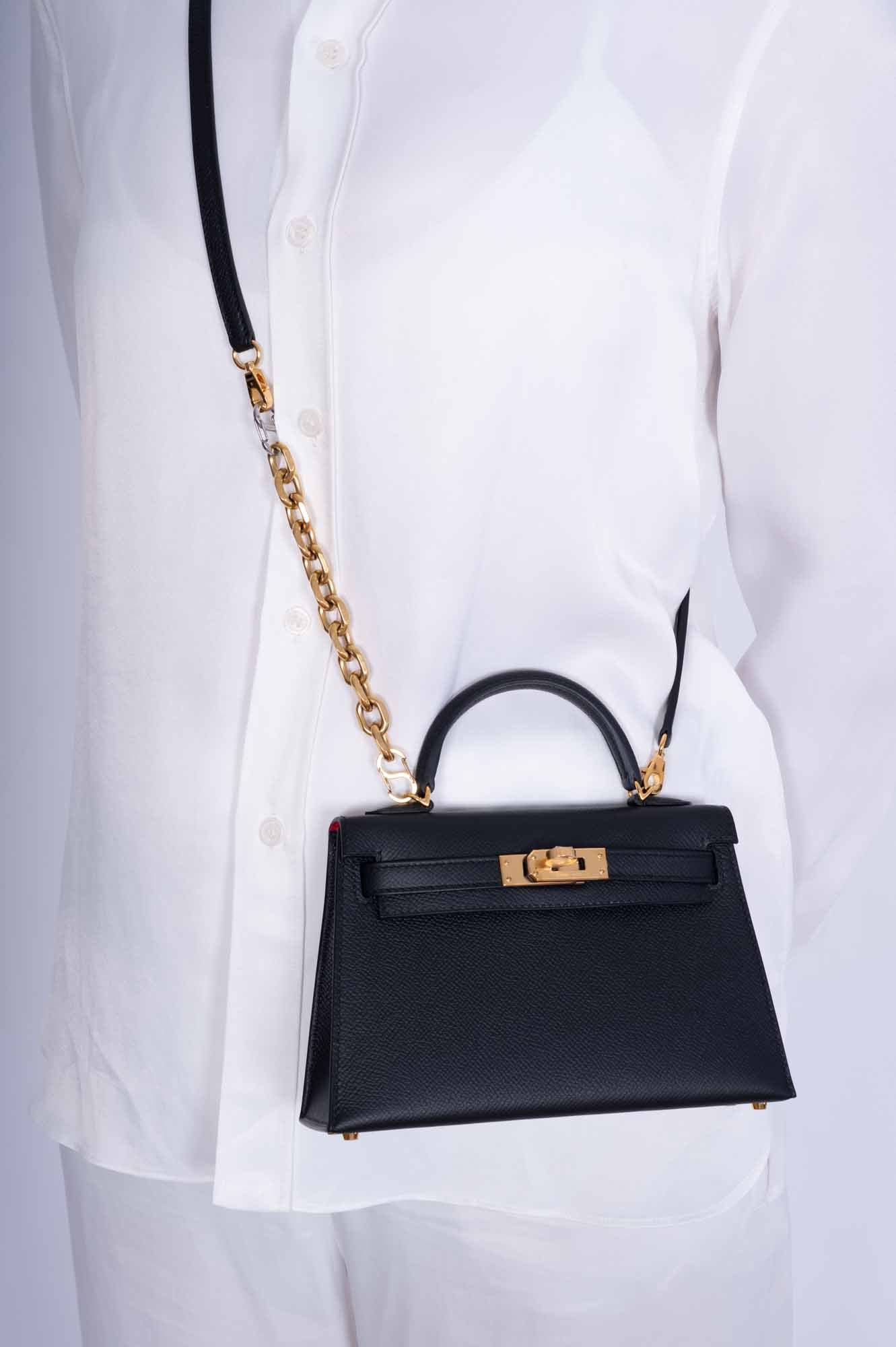Hermès Kelly HSS Mini 20 Sellier Black Epsom with Rouge Casaque Interior Gold Hardware、mySite、garminoutage.com