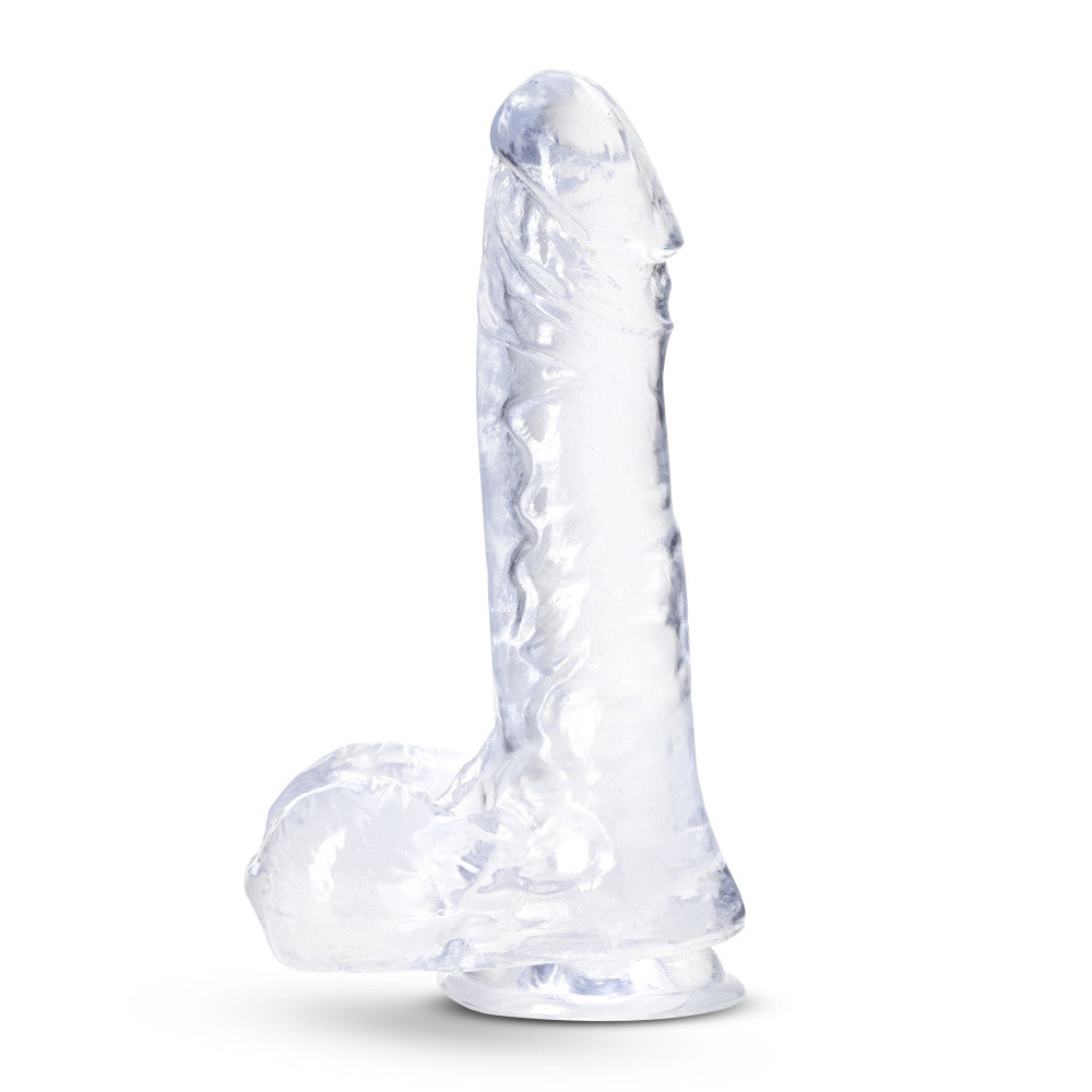 B Yours Plus By Blush® | Ram N’ Jam Realistic Clear 8-Inch Long Dildo With Balls & Suction Cup Base、mySite、bottomscart
