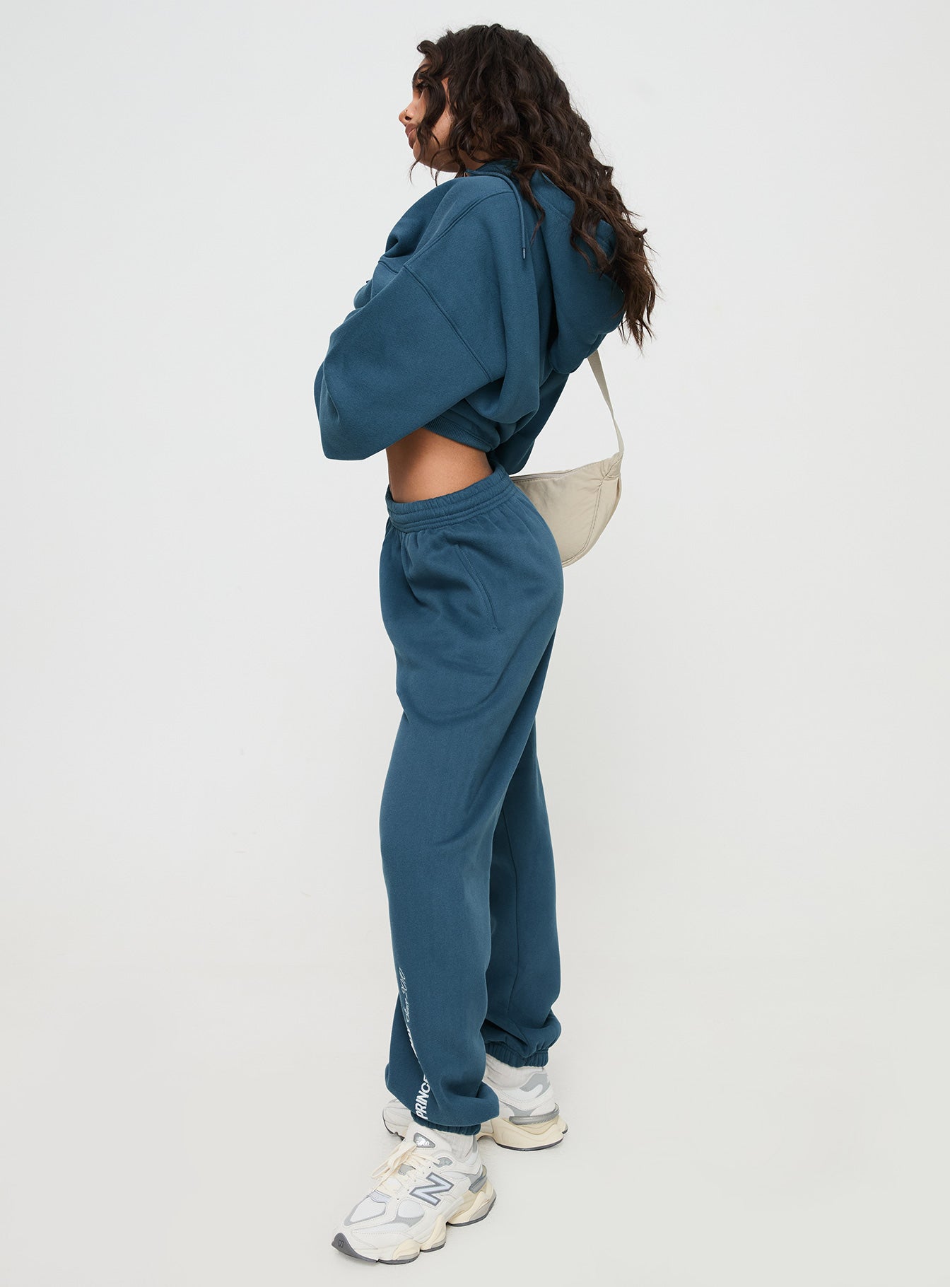 Princess Polly Track Pants Block / Cursive Text Slate、mySite、solidvoid