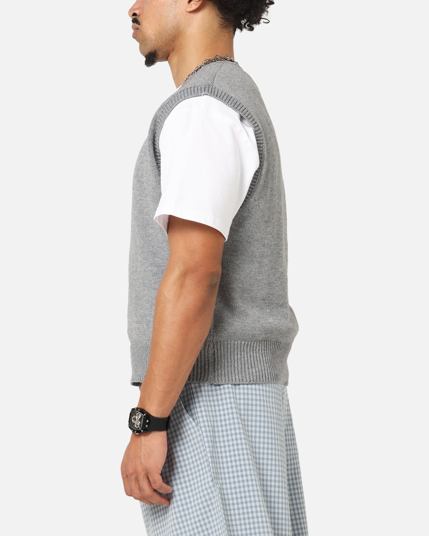 XXIII Cropped Sweater Vest Grey、mySite、zt4zffjzw