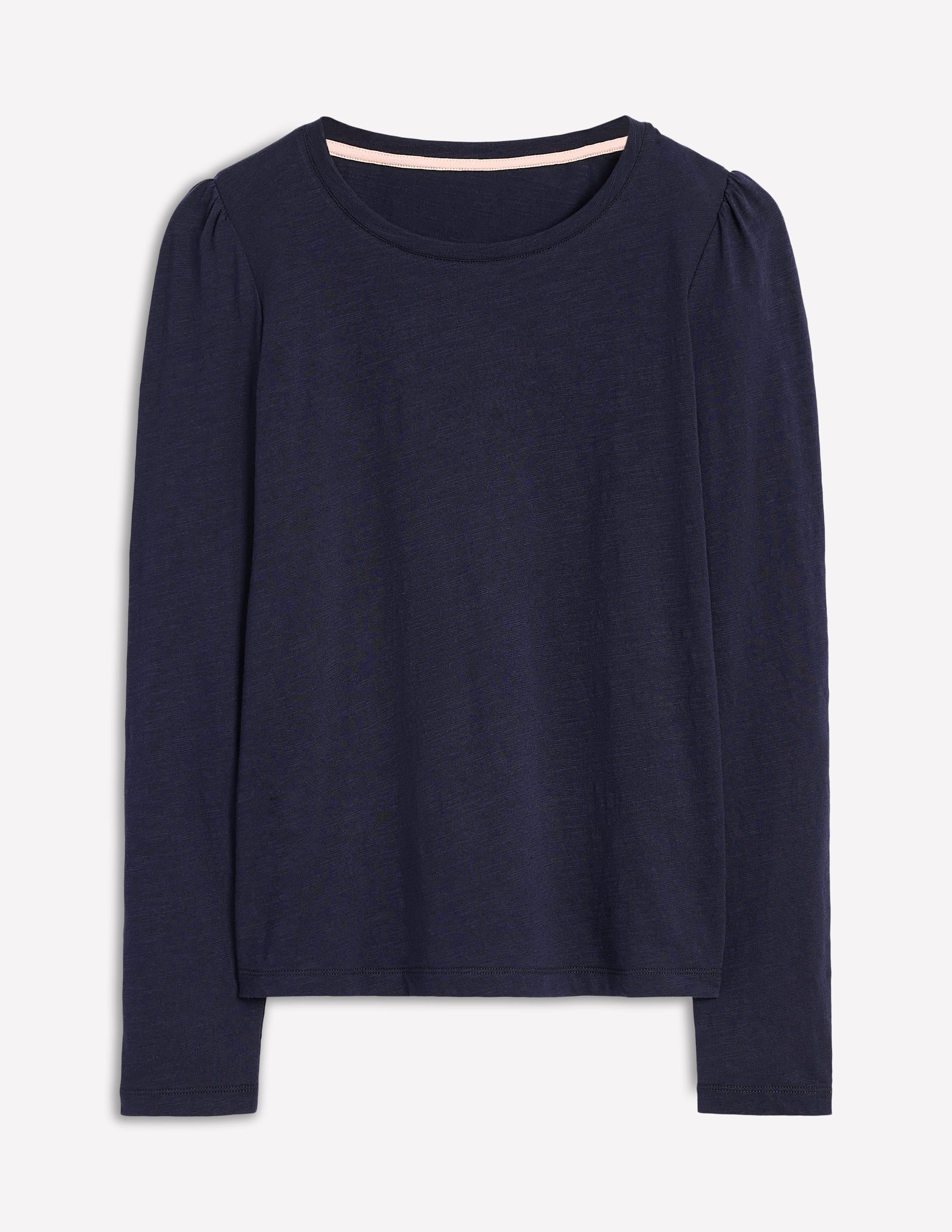  Cotton Crew Long Sleeve Top-Navy、mySite、ashleygrahame