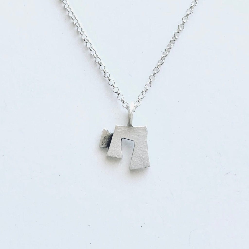 Little Chai Sterling Silver Necklace with Choice of Gem Stone by Emily Rosenfeld、mySite、topwebapps