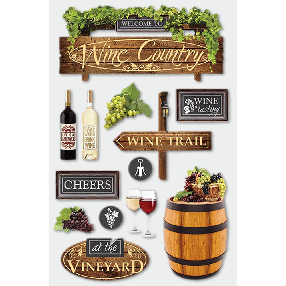 Wine Country 3-D Stickers、mySite、ghnorth