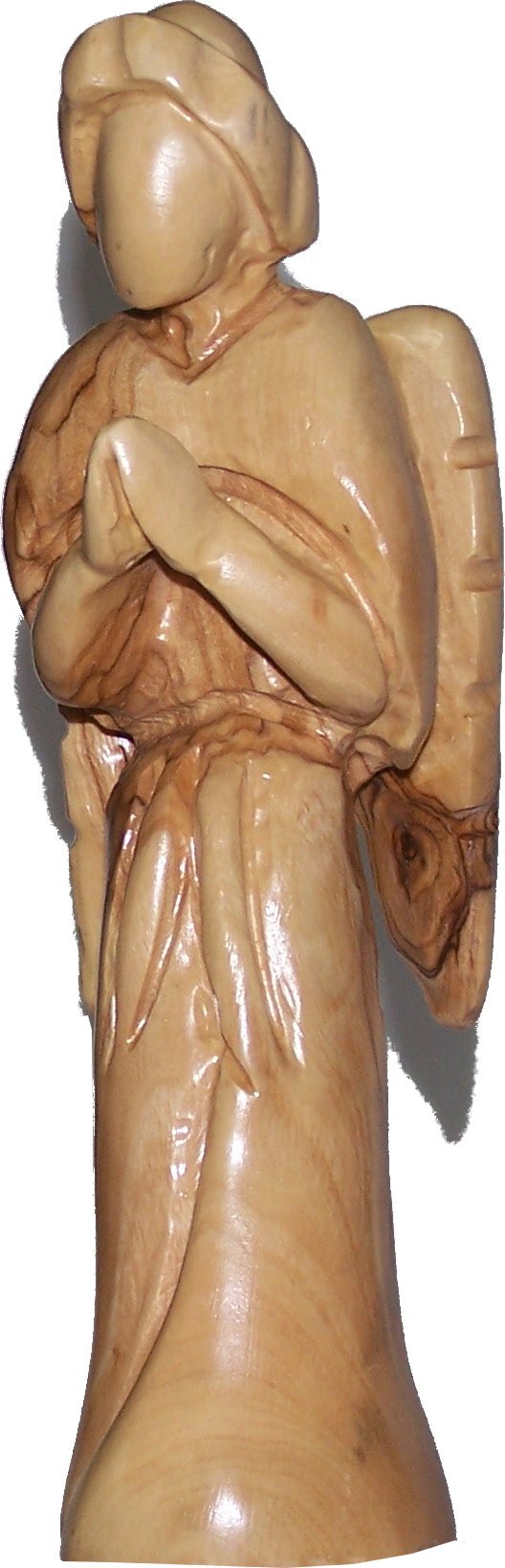 Angel (annunciation) - carved in olive wood, modern style (18.5cm or 7.4 Inches)、mySite、topwebapps