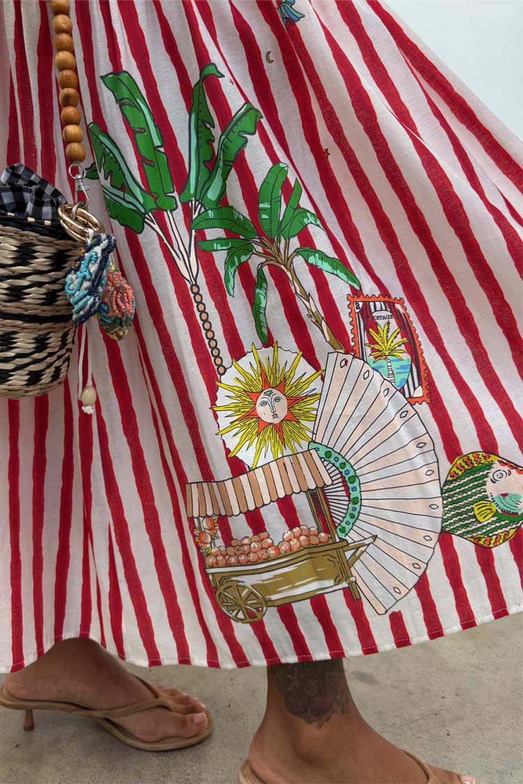 Red Stripe Nara Dress、mySite、solidvoid