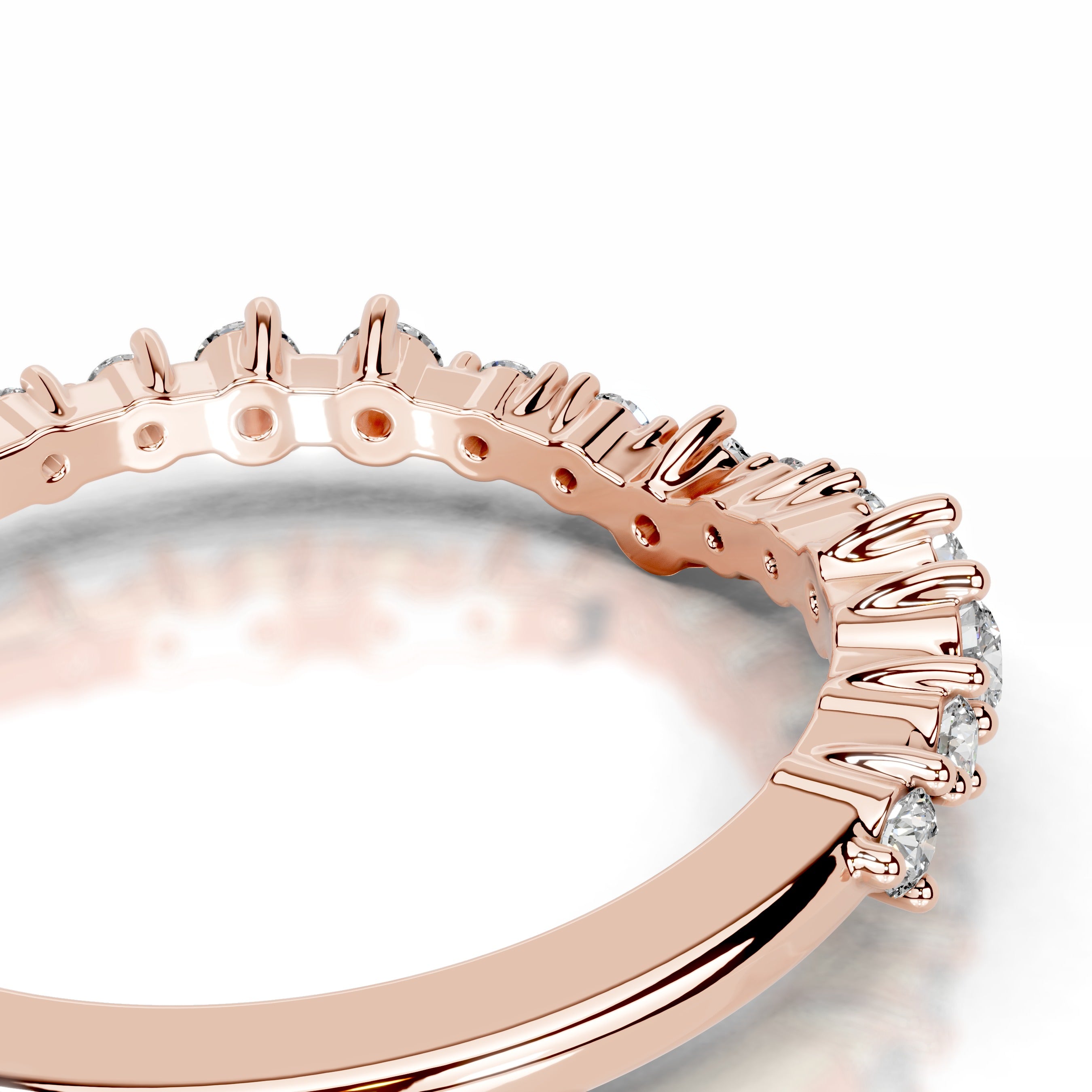 Millicent Lab Grown Diamond Wedding band - 14K Rose Gold、mySite、hinf8tx79