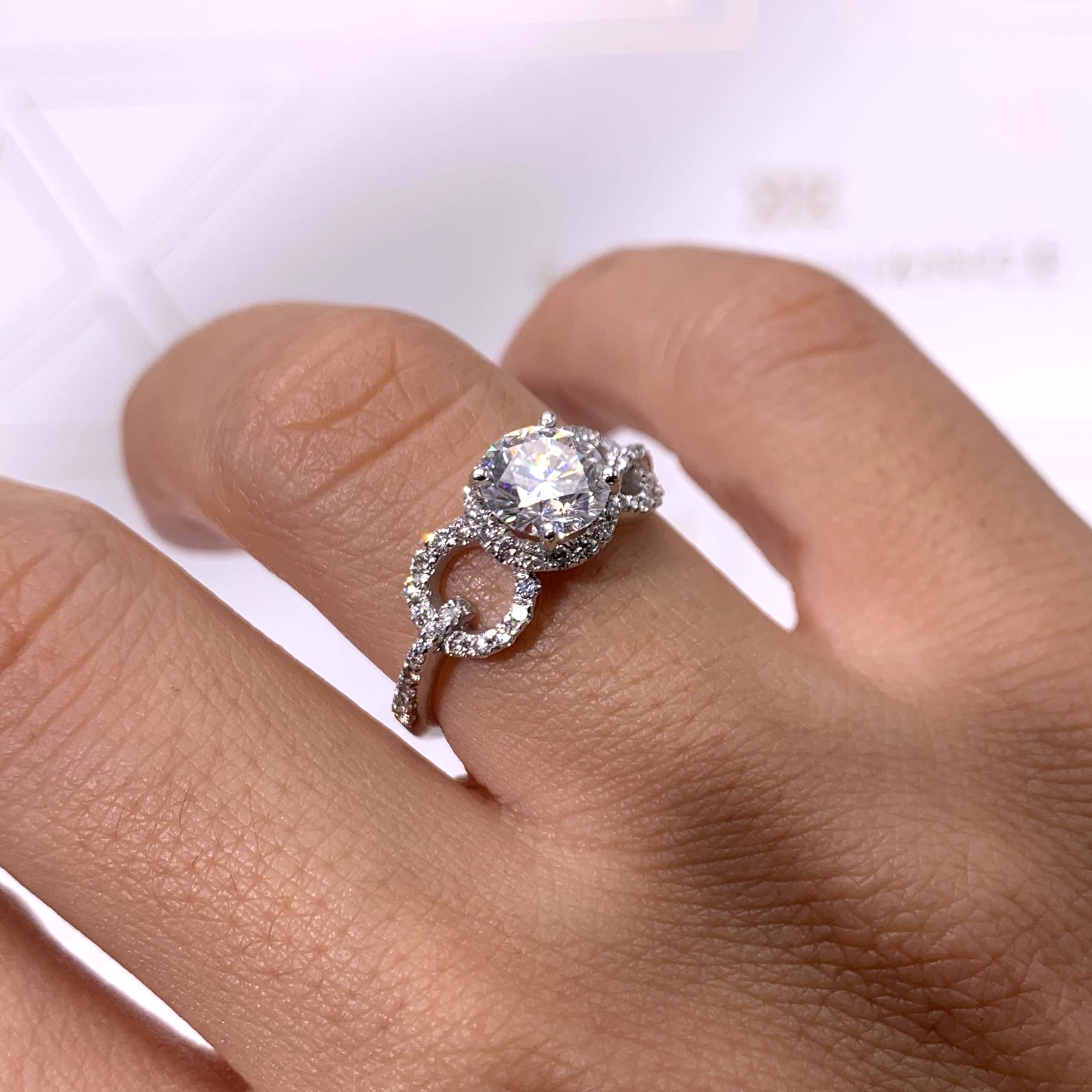 Elize Moissanite & Diamond Ring -Platinum、mySite、hinf8tx79