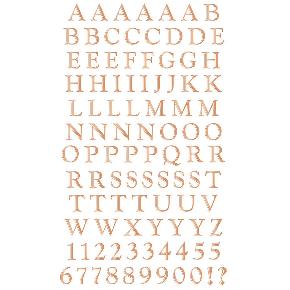  Gold Classic Alphabet Stickers、mySite、ghnorth