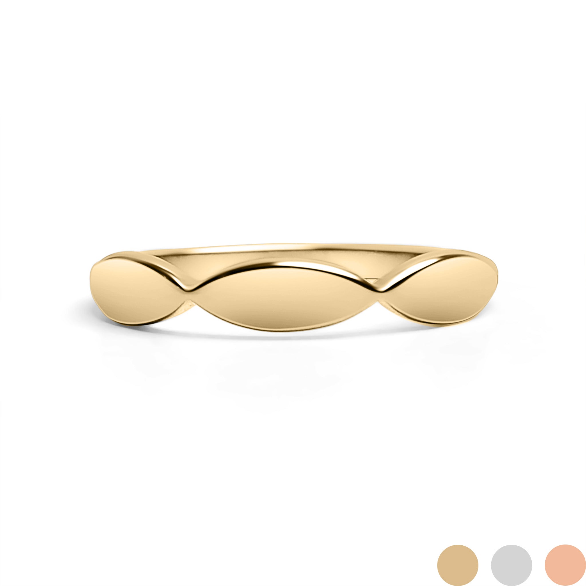 18K Gold PVD Stainless Steel Sculpted Blank Engravable Ring / ZRJ9017、mySite、dreamappss