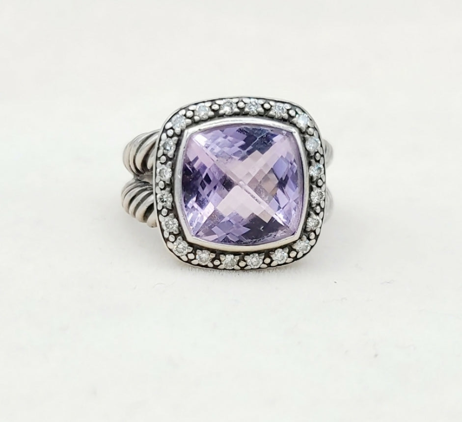 David Yurman Albion Moonlight Ice 11mm Lavender Amethyst Diamond Ring、mySite、hinf8tx79
