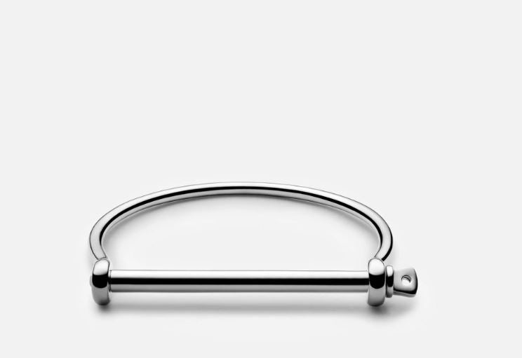 Miansai Thin Screw Cuff, Polished Sterling Silver、mySite、noshort