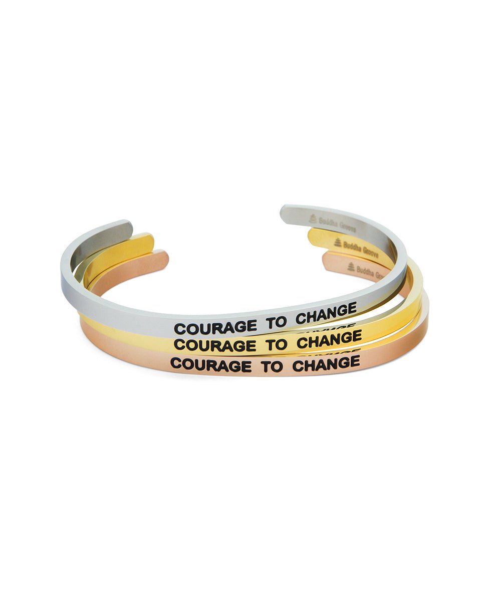Courage to Change Inspirational Cuff Bracelet、mySite、topwebapps