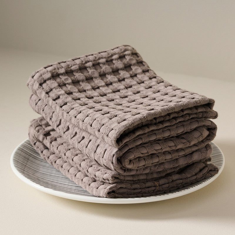 Cotton Bamboo Face Towel | Waffle | Ash、mySite、camillekostekn