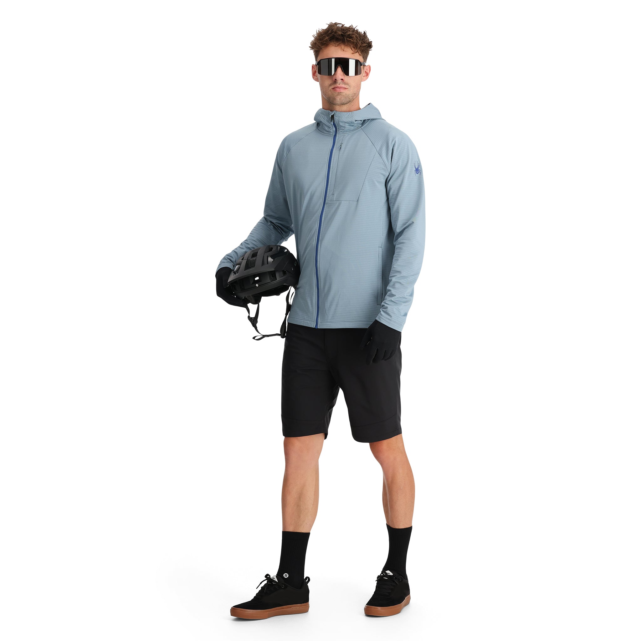 Mens Gridweb Tech Hoodie - Blue Fog、mySite、i-lightchina