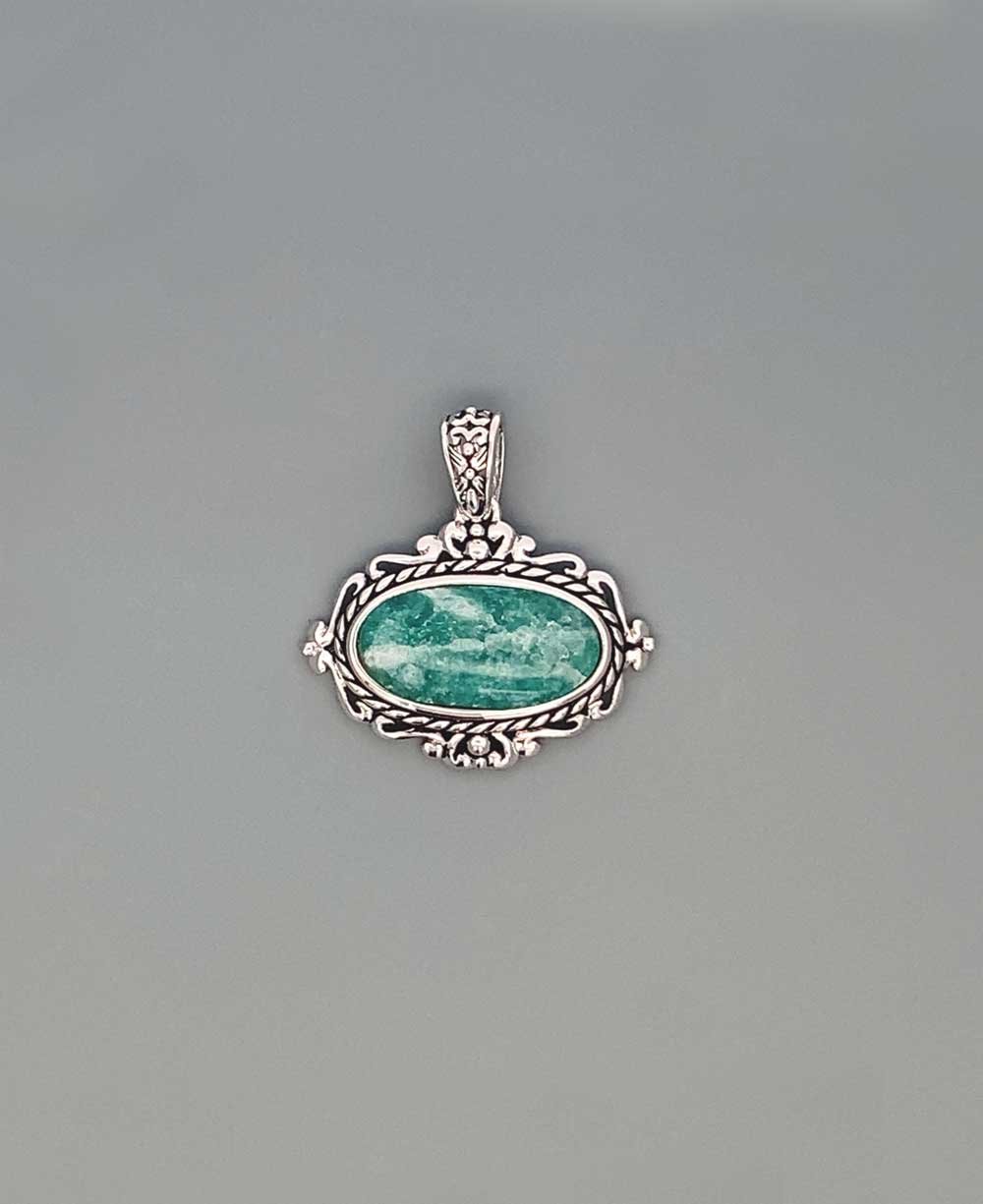 Sterling Silver Amazonite Pendant、mySite、topwebapps