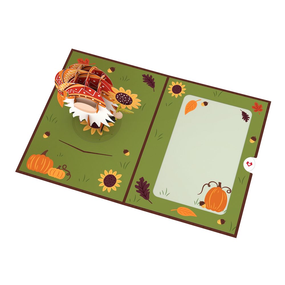 Fall Gnome Card with Pop-Up Gift、mySite、solidvoid