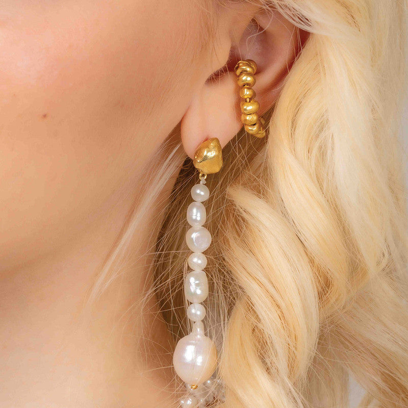 Molten Beaded Ear Cuff | 14K Gold Plated、mySite、camillekostekn