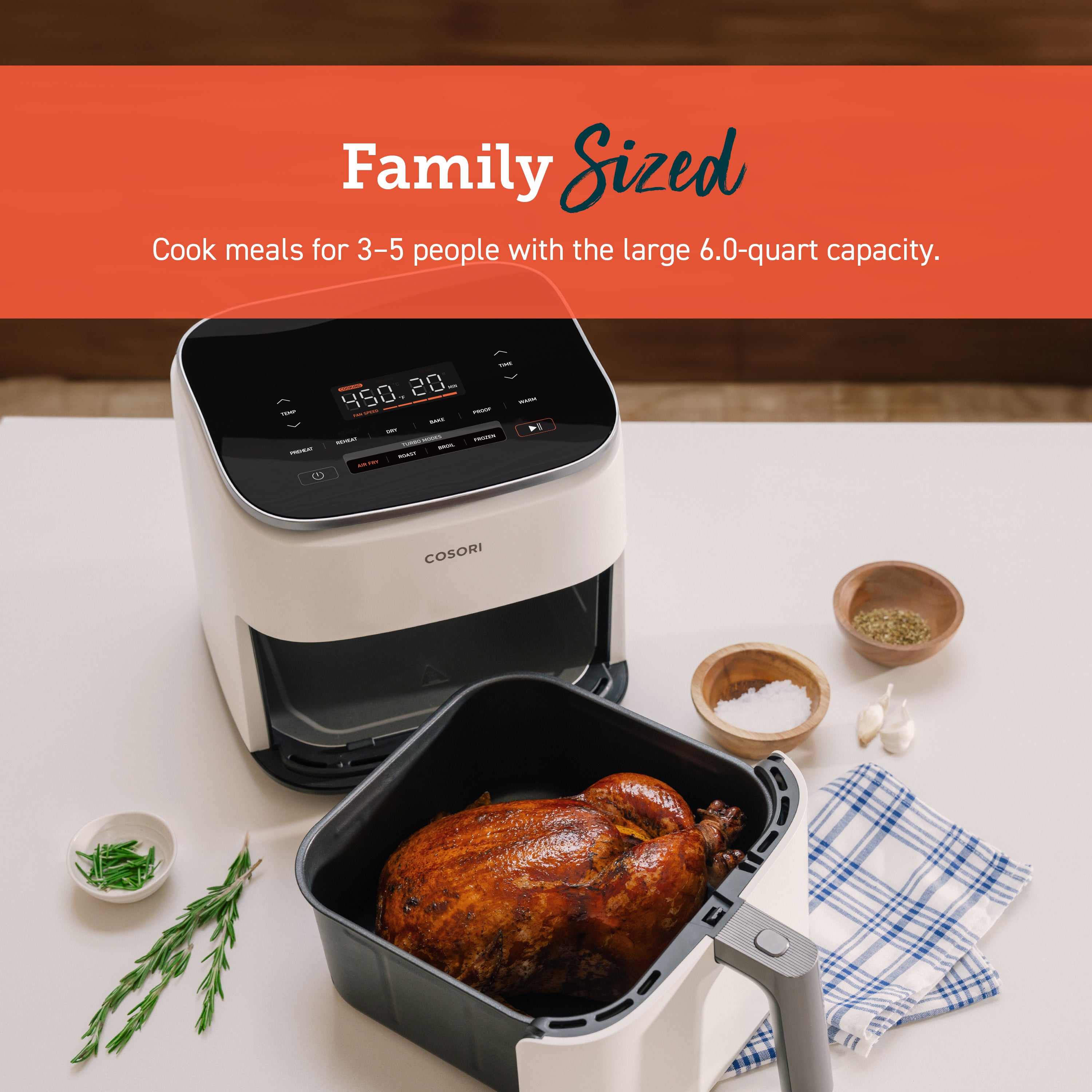 TurboBlaze™ 6.0-Quart Smart Air Fryer - Cream、mySite、fannypackpong