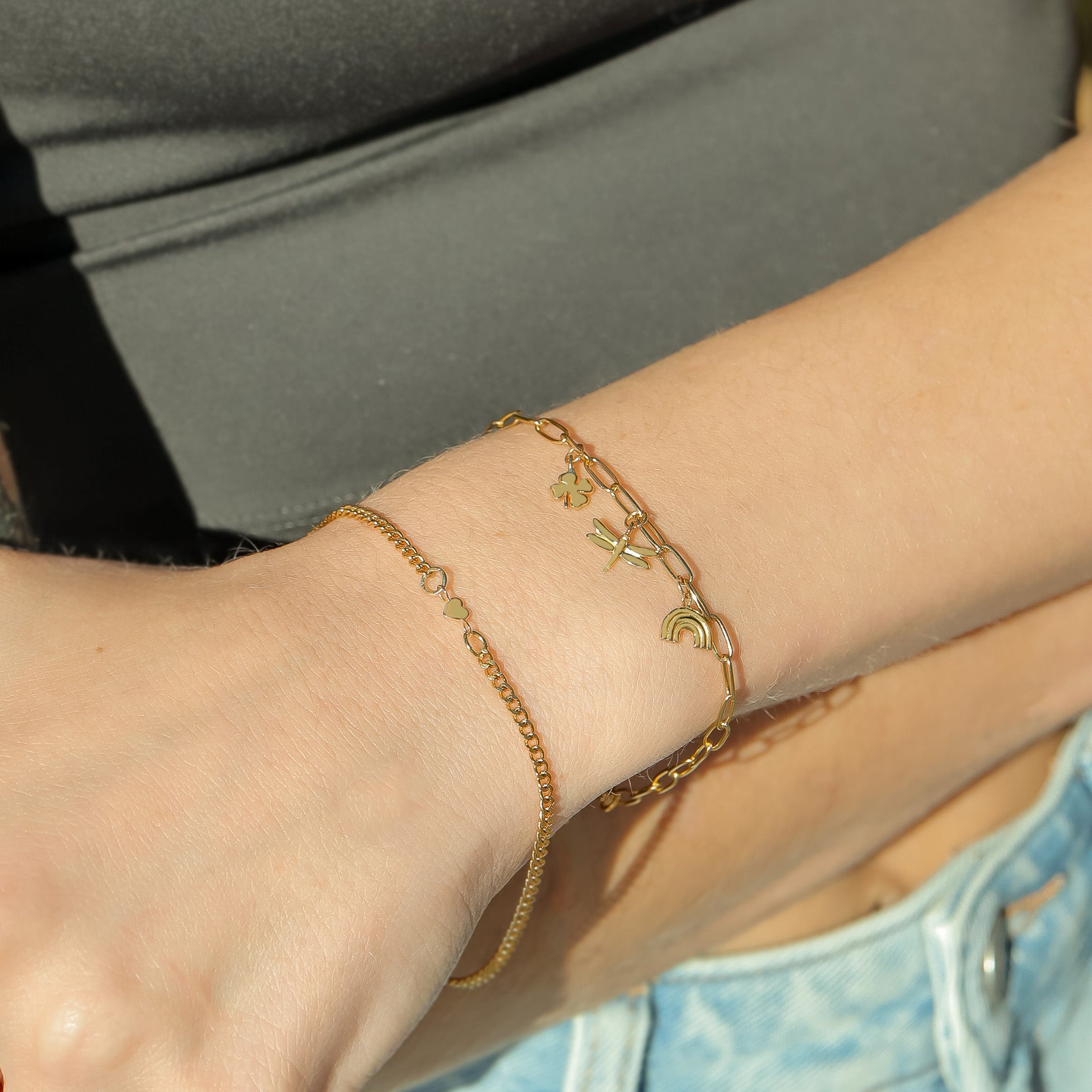 Permanent Jewelry 14K Solid Gold Heart Connector Charm / PMJ1006、mySite、dreamappss