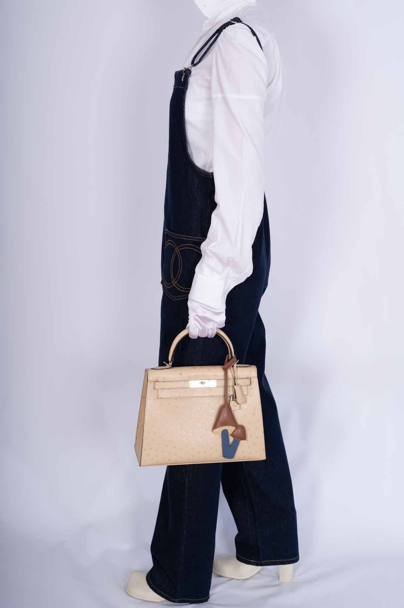 Hermès Kelly 28 Sellier Parchemin Ostrich Palladium Hardware、mySite、garminoutage.com