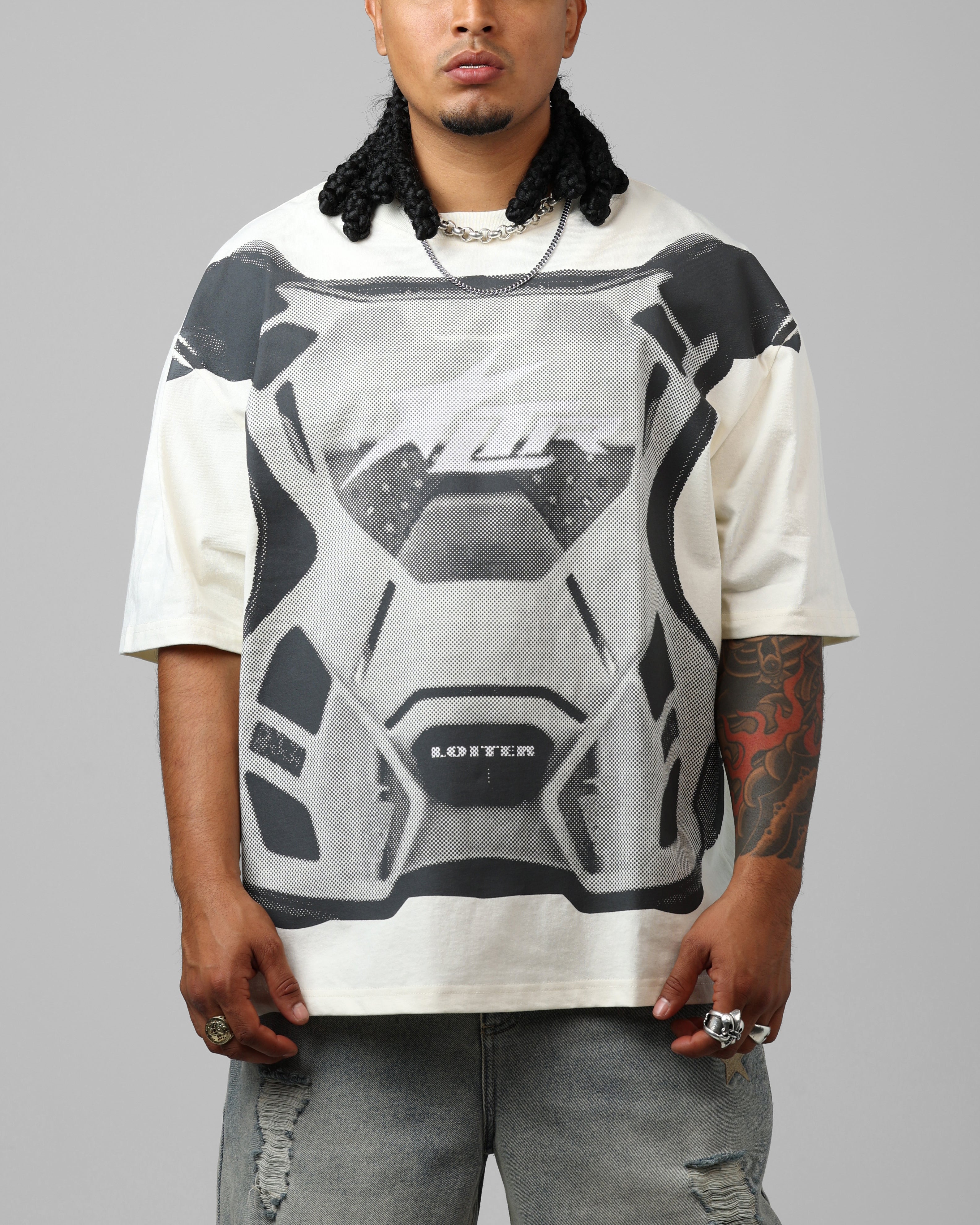 Loiter Motocross Vintage T-Shirt Off White/Grey、mySite、zt4zffjzw