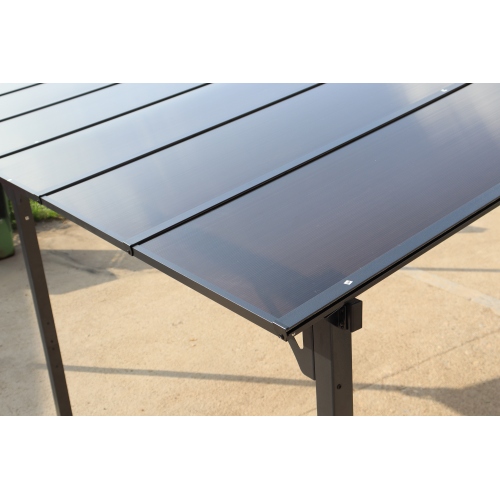 10' x 10' Outdoor Pergola Gazebo,Wall-Mounted Lean to Metal Awning Gazebo with Roof,Large Heavy Duty for Patio,Decks,Backyard、、eastwooduniform