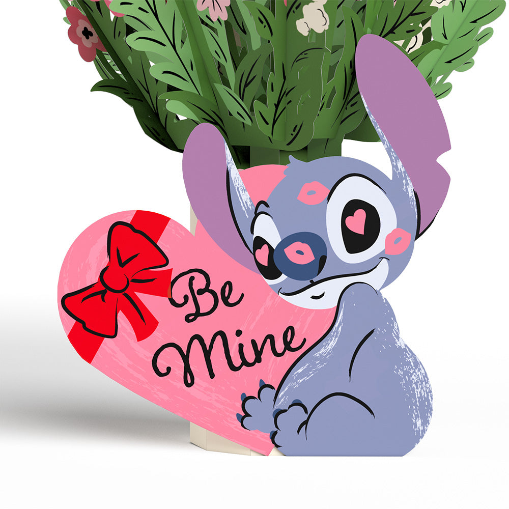 Disney’s Stitch Be Mine Pop-Up Card & Flower Buds Bouquet Bundle、mySite、solidvoid
