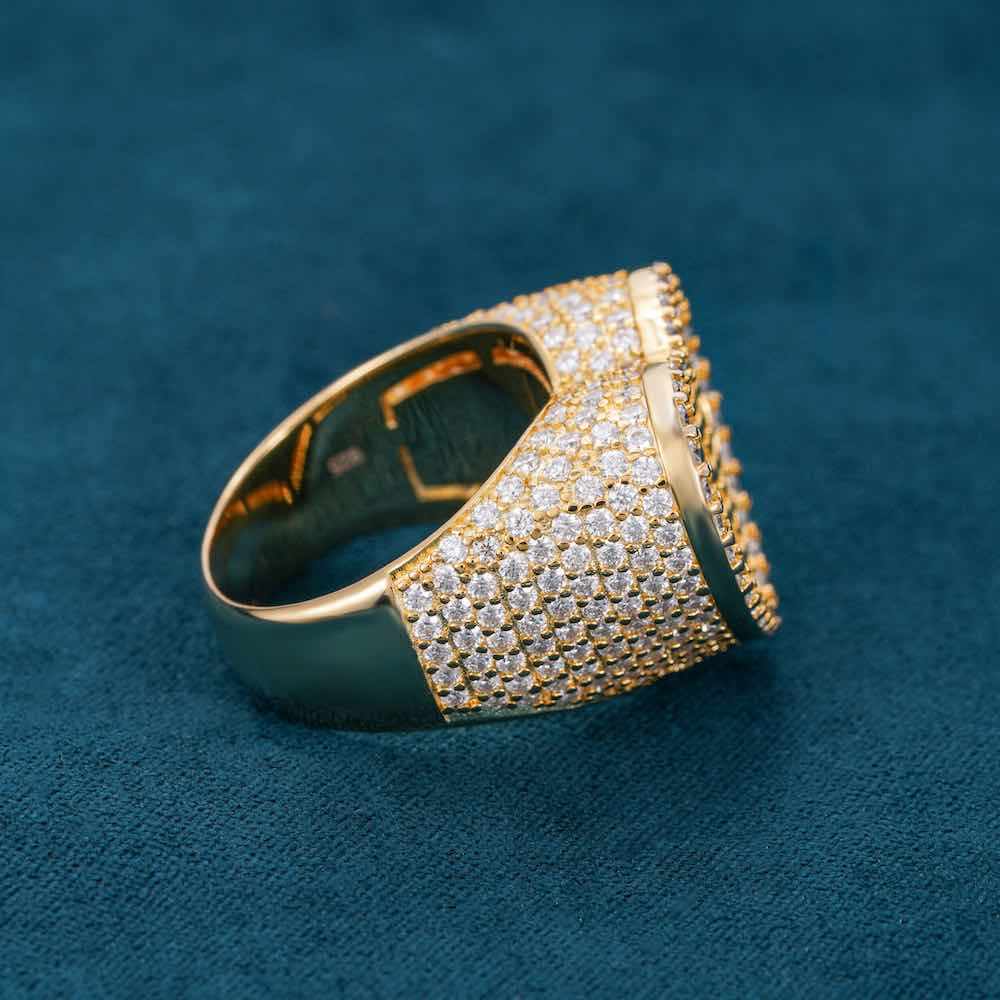 Moissanite Baguette Heart Signet Ring 14K Gold、mySite、hinf8tx79