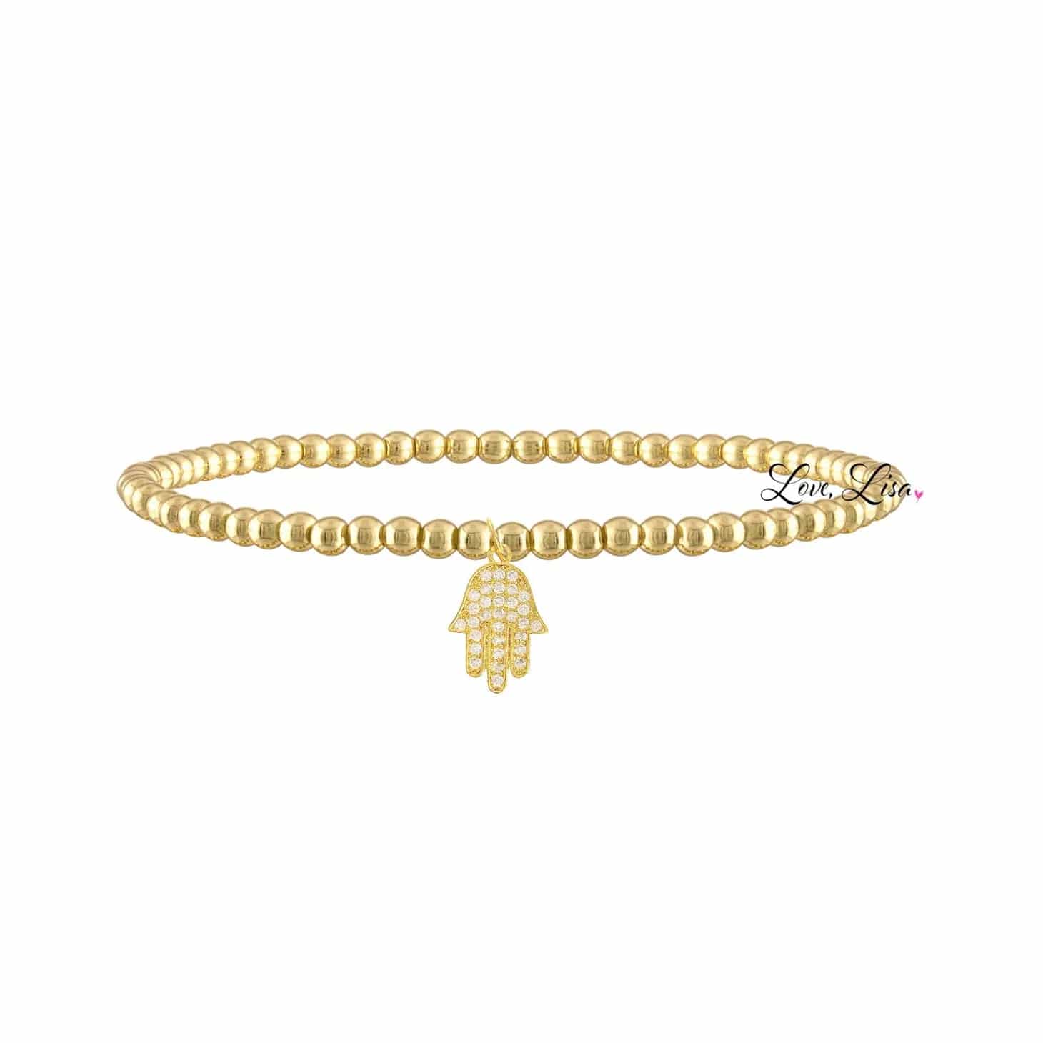 Sami Tiny Little Hamsa Bracelet - Gold、mySite、topwebapps