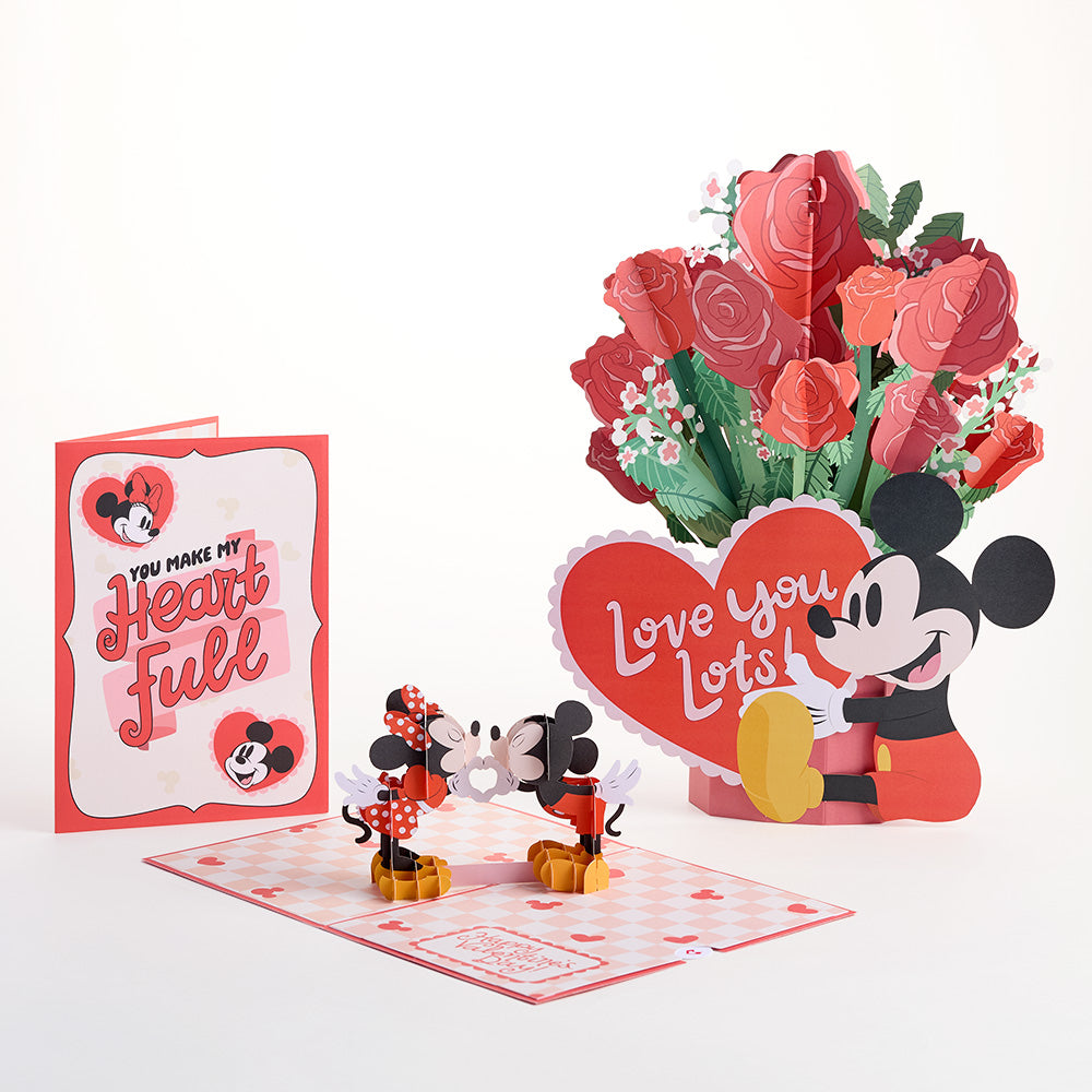 Disney’s Mickey Mouse Love You Lots Pop-Up Card & Flower Buds Bouquet Bundle、mySite、solidvoid