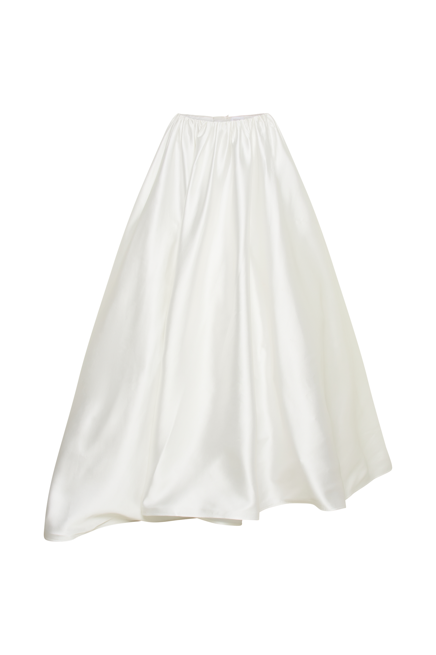 Kelsey Satin Maxi Skirt - White、mySite、solidvoid