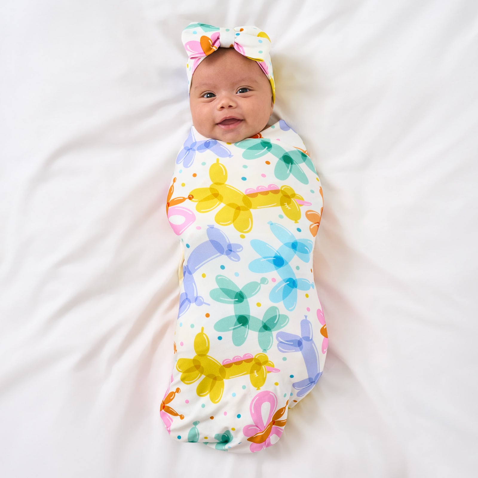  Balloon Bash Swaddle & Luxe Bow Headband Set、mySite、layawaytickets